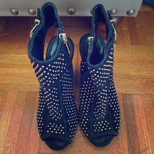 Studded peep toe sandal